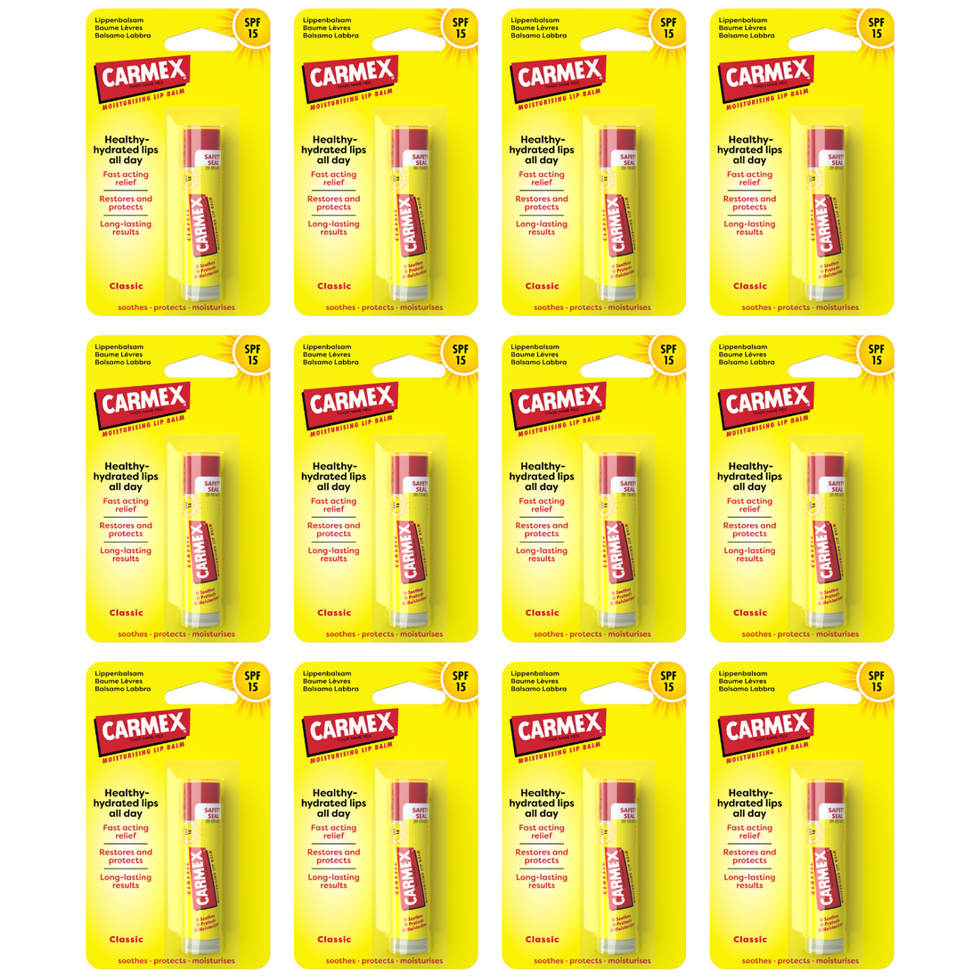 Pack of 12 - CARMEX Classic Stick