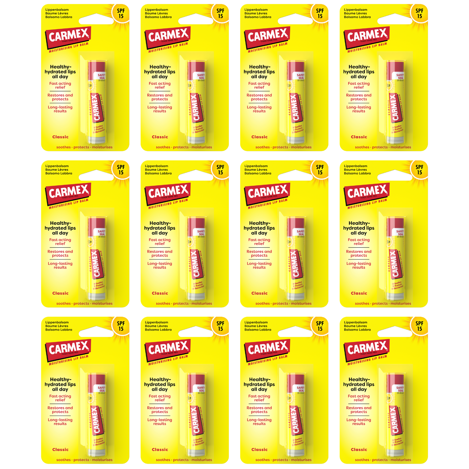 Pack of 12 - CARMEX Classic Stick