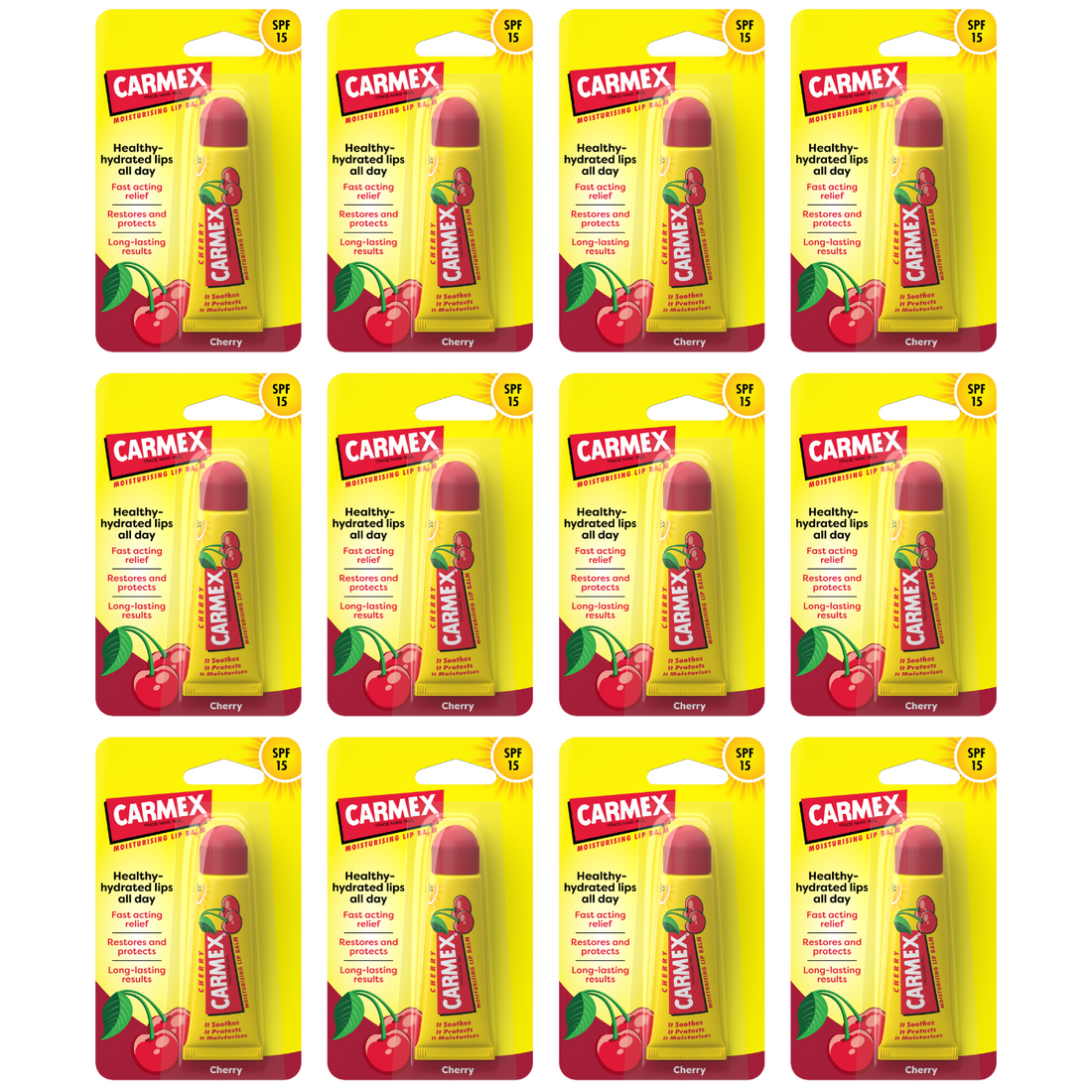 Pack of 12 - CARMEX Cherry Tube
