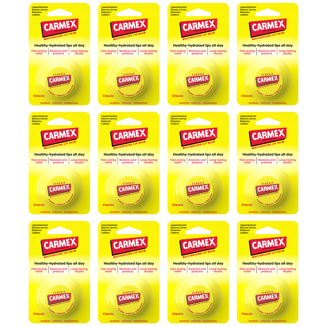 12er Pack - CARMEX Classic Jar