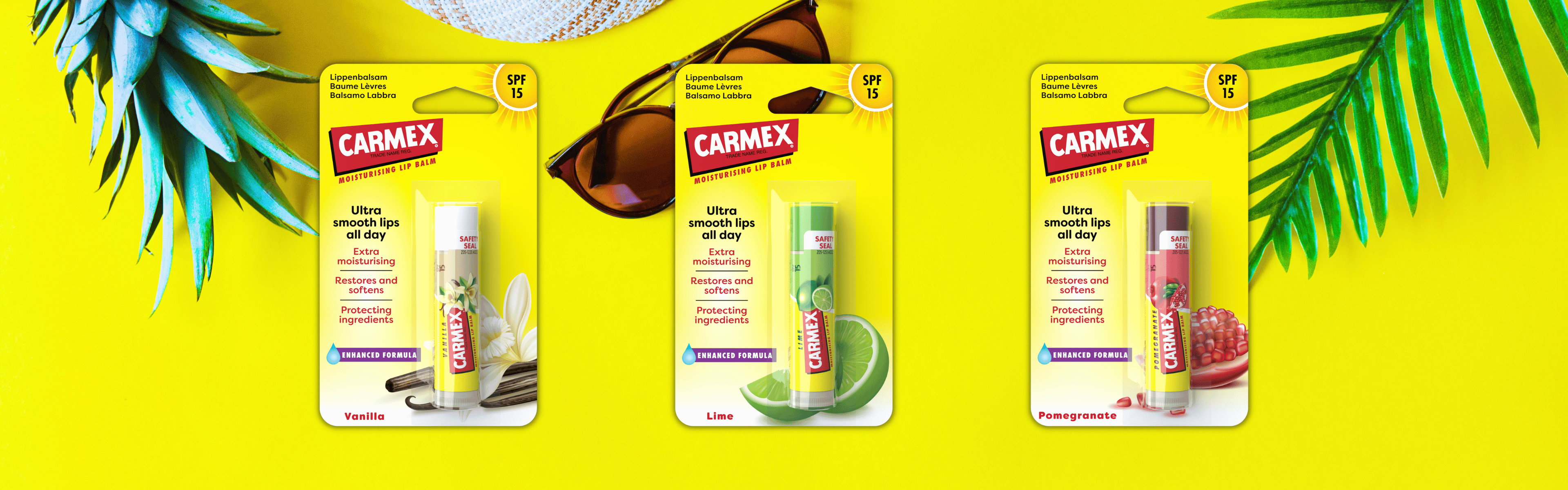 SUMMMER_LIME_-_VANILLA_-_POMEGRANATE_3840_x_1200_px - CARMEX Switzerland