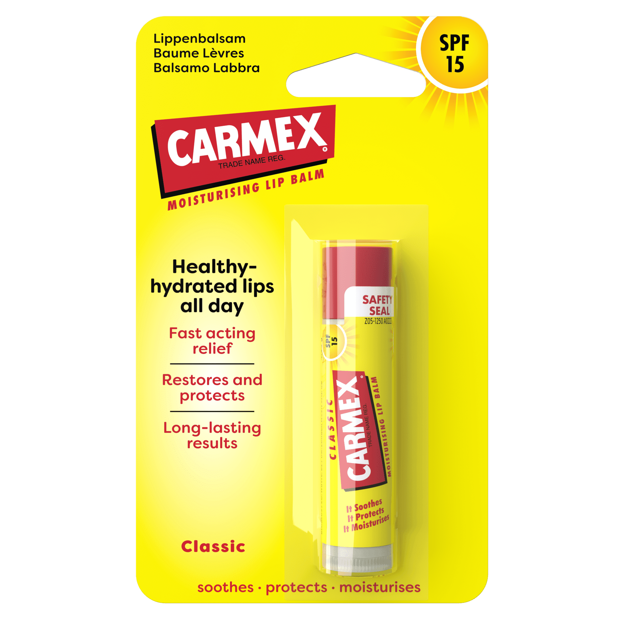 Carmex Classic Stick 4.25g lip care for all 4 seasons! CARMEX